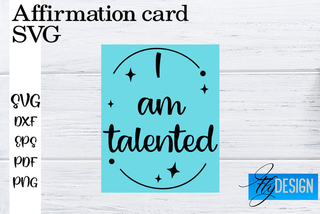 Affirmation Cards SVG | Positive Affirmation SVG SVG Fly Design 