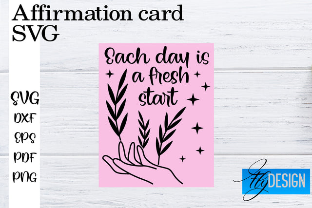 Affirmation Cards SVG | Positive Affirmation SVG SVG Fly Design 