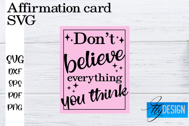 Affirmation Cards SVG | Positive Affirmation SVG SVG Fly Design 