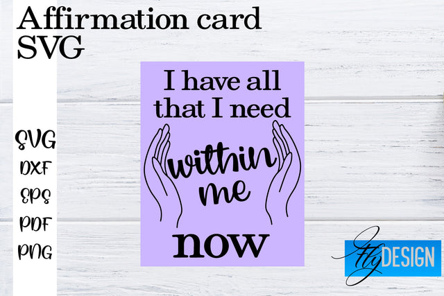 Affirmation Cards SVG | Positive Affirmation SVG SVG Fly Design 