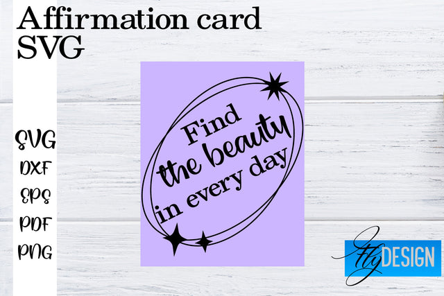 Affirmation Cards SVG | Positive Affirmation SVG SVG Fly Design 