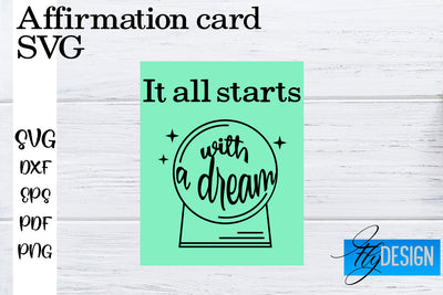 Affirmation Cards SVG | Positive Affirmation SVG SVG Fly Design 