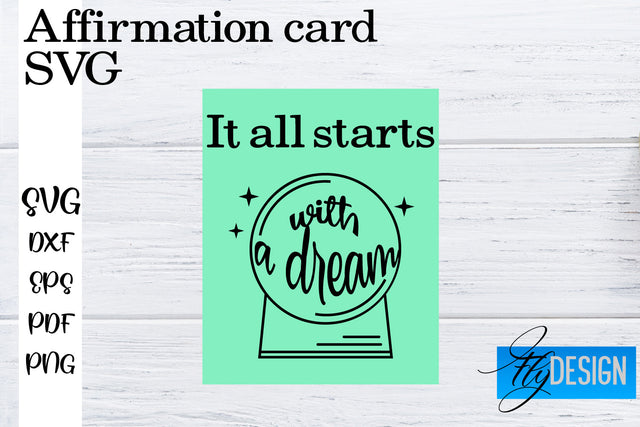 Affirmation Cards SVG | Positive Affirmation SVG SVG Fly Design 