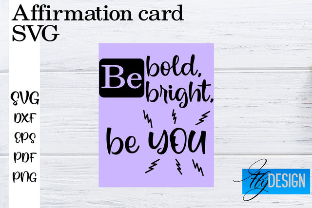 Affirmation Cards SVG | Positive Affirmation SVG SVG Fly Design 