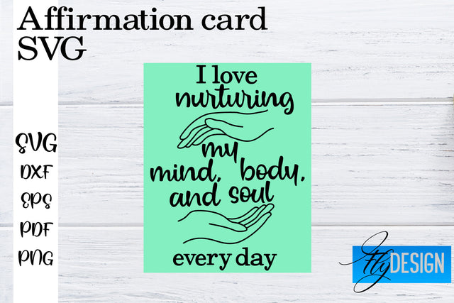 Affirmation Cards SVG | Positive Affirmation SVG SVG Fly Design 