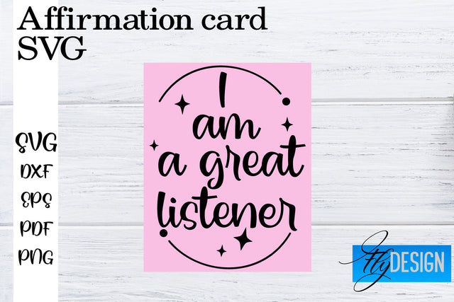 Affirmation Cards SVG | Positive Affirmation SVG SVG Fly Design 