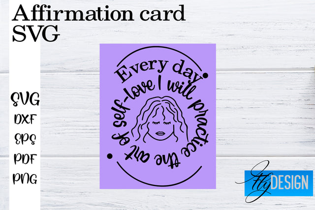 Affirmation Cards SVG | Positive Affirmation SVG SVG Fly Design 