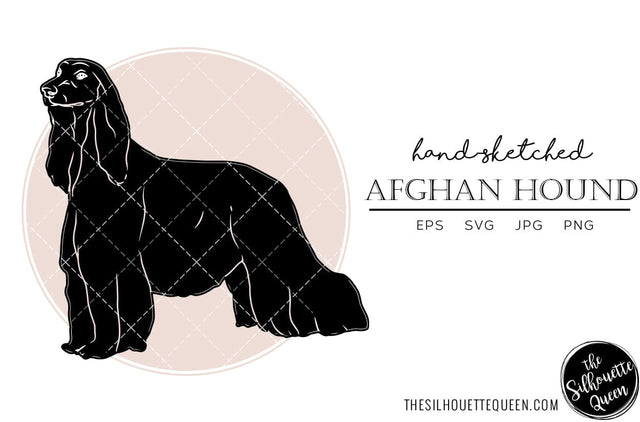 Afghan Hound Sketch SVG Loveleen Kaur 
