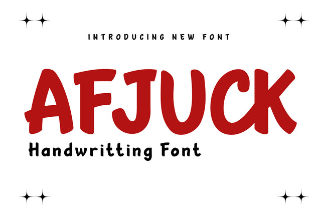 AFJUCK | Handwriting Display Font twinletter 
