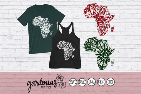 Africa Mandala Maps SVG Gardenias Art Shop 