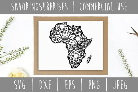 Africa Mandala Zentangle SVG SavoringSurprises 