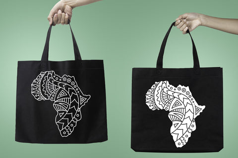 Africa SVG, Black history month Africa map Mandala Zentangle SVG Digital Rainbow Shop 