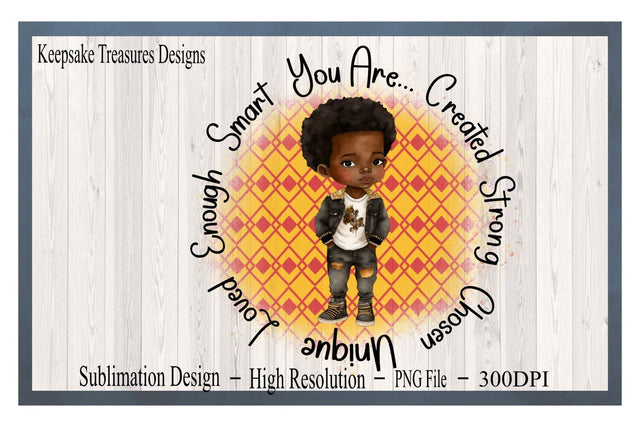African American Boy, Children Empowerment, Black Little Boy, Sublimation PNG, T-Shirt Design, Digital Download, Sublimation Printing Sublimation Keepsake Treasures Designs LLC. 