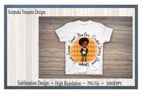African American Boy, Children Empowerment, Black Little Boy, Sublimation PNG, T-Shirt Design, Digital Download, Sublimation Printing Sublimation Keepsake Treasures Designs LLC. 