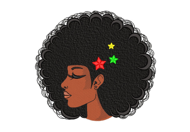 African American Woman Embroidery Design Embroidery/Applique DESIGNS Nino Nadaraia 