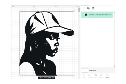 African American Woman in Cap SVG | Black Girl SVG Cut File SVG OrangeBrushStudio 