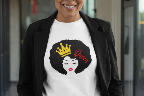African American Woman Queen SVG SVG CreativeStudioTM 