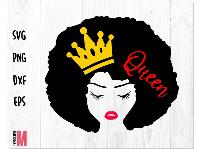 African American Woman Queen SVG SVG CreativeStudioTM 