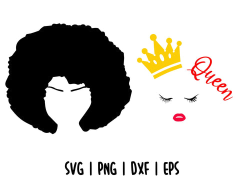 African American Woman Queen SVG SVG CreativeStudioTM 