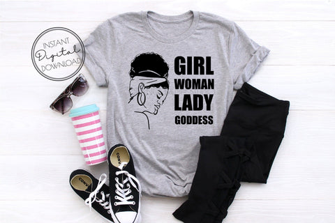 African American Woman SVG Black Girl Cut File SVG OrangeBrushStudio 