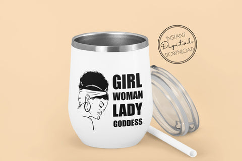 African American Woman SVG Black Girl Cut File SVG OrangeBrushStudio 