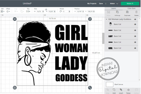 African American Woman SVG Black Girl Cut File SVG OrangeBrushStudio 