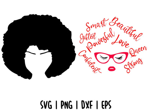 African American Woman svg | Powerful Beautiful Strong SVG CreativeStudioTM 