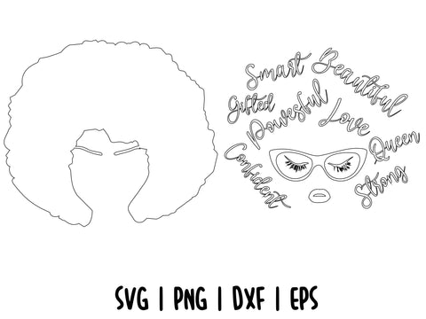 African American Woman svg | Powerful Beautiful Strong SVG CreativeStudioTM 