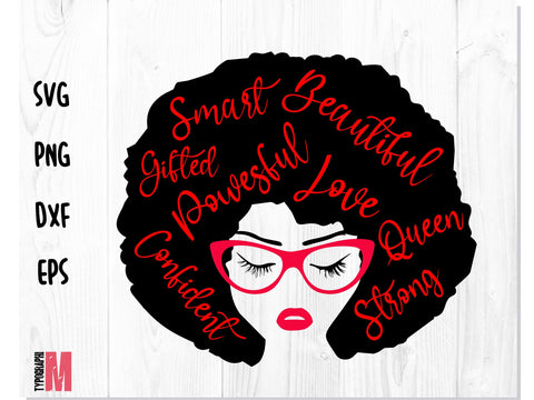 African American Woman svg | Powerful Beautiful Strong SVG CreativeStudioTM 