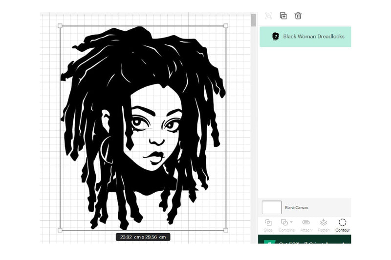 African American Woman With Locks SVG File For Cricut - So Fontsy