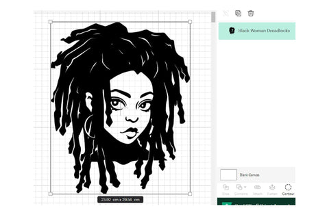 African American Woman With Locks SVG File For Cricut SVG OrangeBrushStudio 