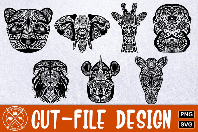 African Animal Mandalas|African Animal Mandala SVG SVG Last Frontier Design Co. 