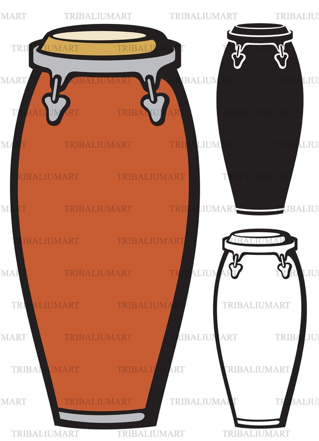 African conga drum SVG TribaliumArtSF 