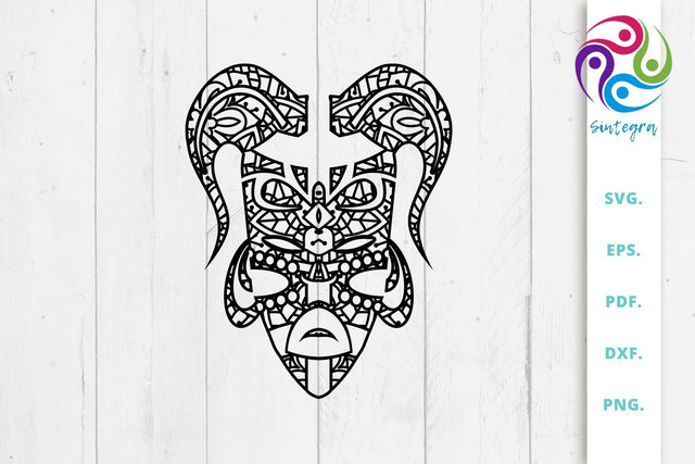African Tribal Mask Svg Cut File SVG Sintegra 