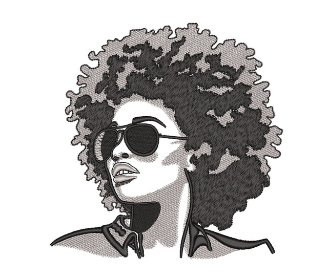 African Woman Embroidery Design, 3 sizes Embroidery/Applique DESIGNS Nino Nadaraia 