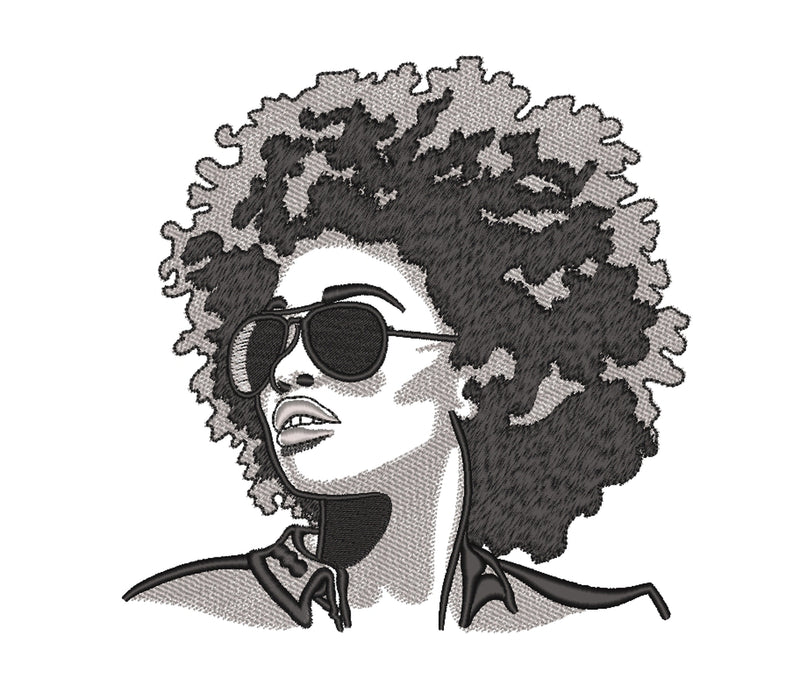 African Woman Embroidery Design, 3 sizes Embroidery/Applique DESIGNS Nino Nadaraia 