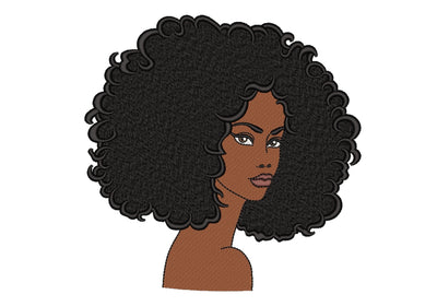 African Woman Embroidery Design, 3 sizes Embroidery/Applique DESIGNS Nino Nadaraia 