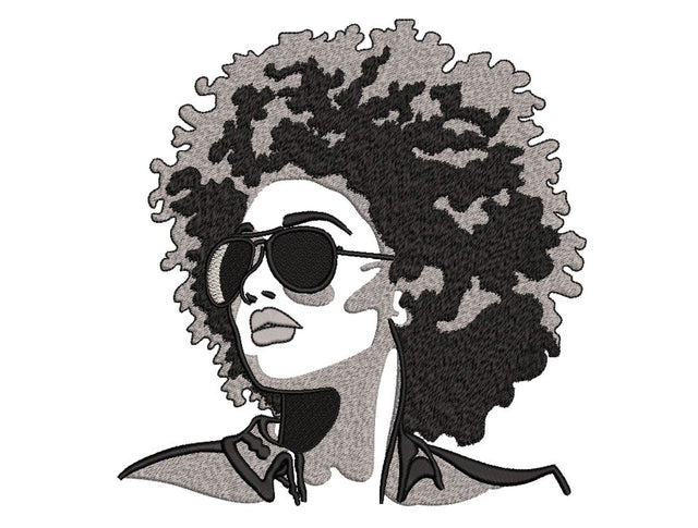 African Woman Embroidery Design, 4 sizes Embroidery/Applique DESIGNS Nino Nadaraia 