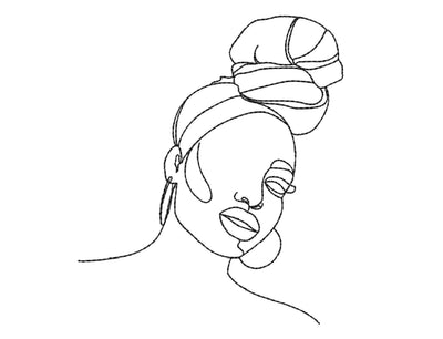 African woman embroidery design, 6 sizes Embroidery/Applique DESIGNS Nino Nadaraia 