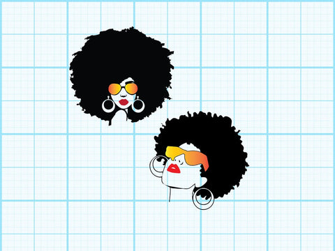 Afro African Girl Svg SVG Johan Ru designs 