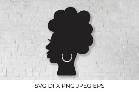 Afro American woman SVG, Black woman silhouette SVG LaBelezoka 