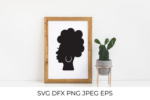 Afro American woman SVG, Black woman silhouette SVG LaBelezoka 