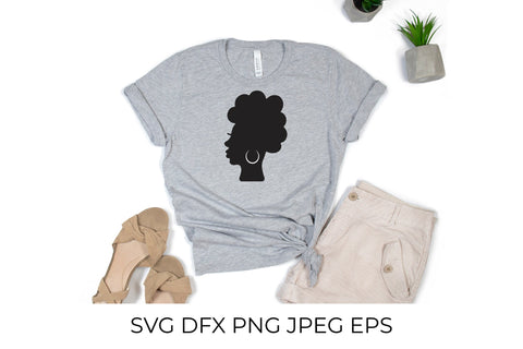 Afro American woman SVG, Black woman silhouette SVG LaBelezoka 