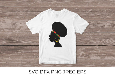 Afro American woman SVG, Black woman with traditional earring SVG LaBelezoka 