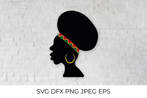 Afro American woman SVG, Black woman with traditional earring SVG LaBelezoka 