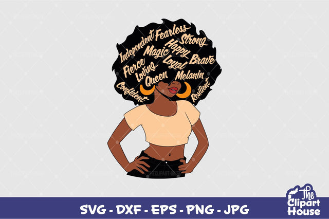 Afro Face Quotes SVG The Clipart House 