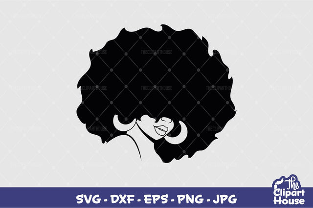 Afro Face Silhouette SVG The Clipart House 