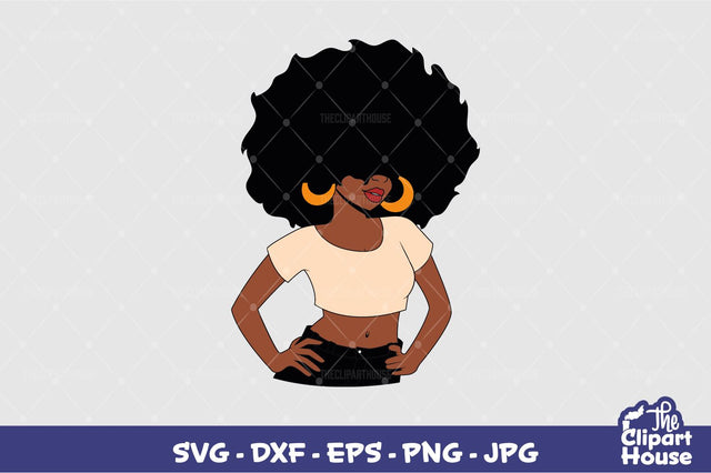 Afro Face Woman SVG The Clipart House 