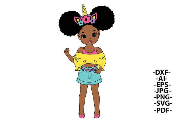 Afro Fashion Svg, Black Magic Svg, Unicorn Svg, African Goddess Svg, Black Female Svg, Afro Woman Svg, Glamour Female SVG 1uniqueminute 