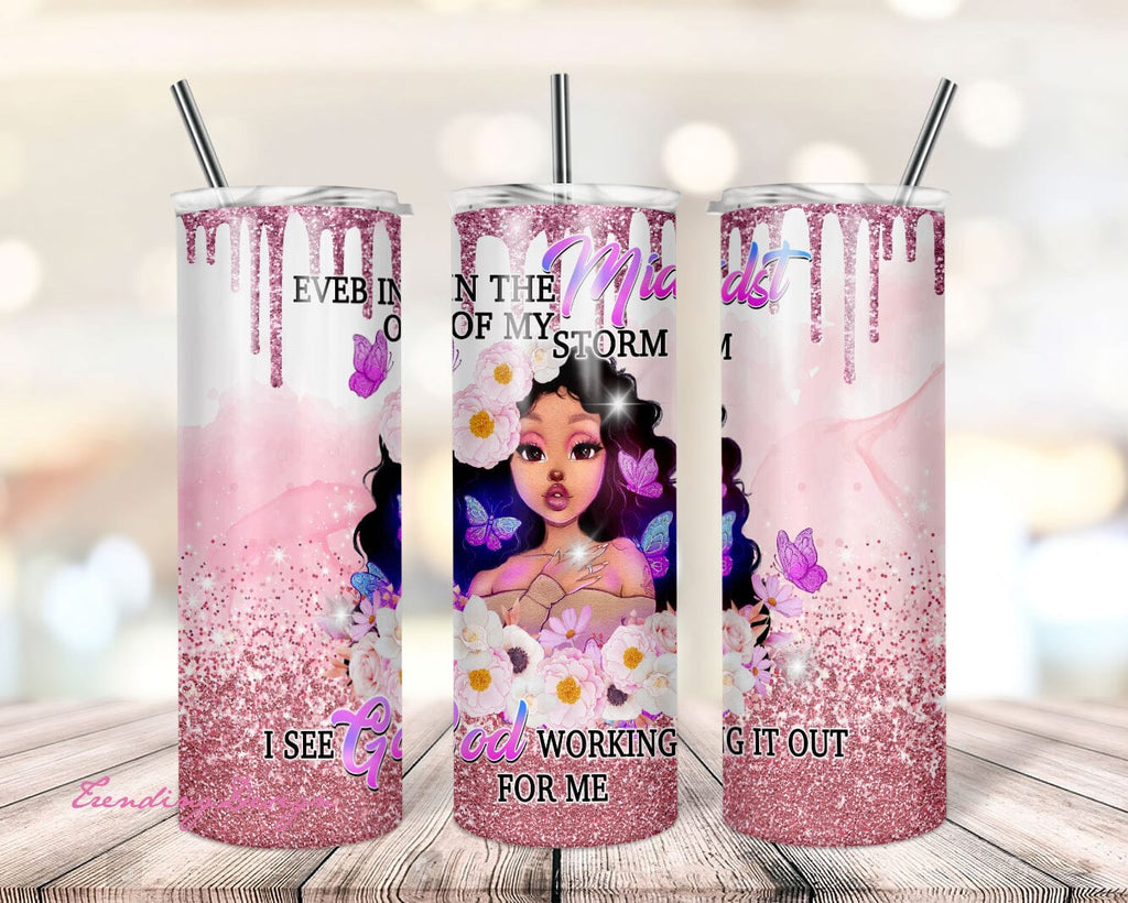 African American Women 20 Oz Tumbler Sublimation, Black Girl Bubble PNG Glitter  Tumbler Wrap, Afro Girl Boss PNG Skinny Tumbler Printable - So Fontsy